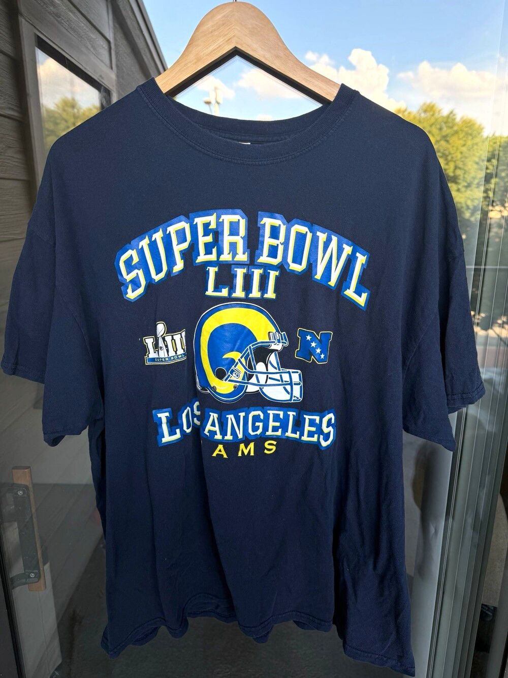 Los Angeles Rams Super Bowl LIII 53 T Shirt Men’s 2XL Navy NFL Football